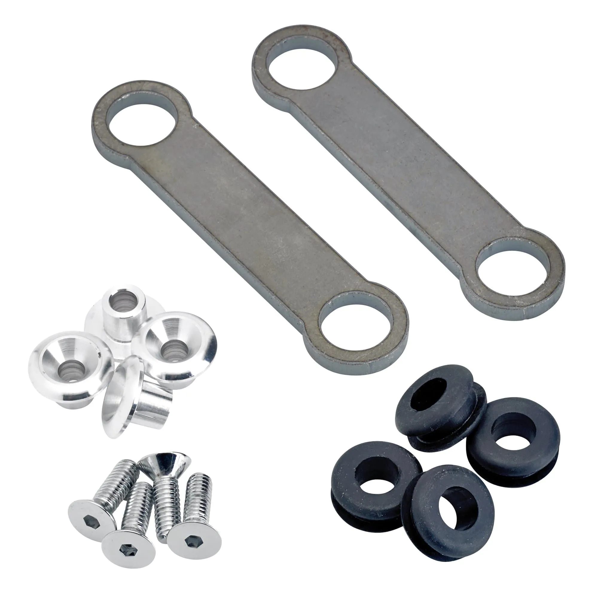 Universal Frisco Gas Tank Rubber Mounting Kit with Aluminum Inserts - Flat Head Allen