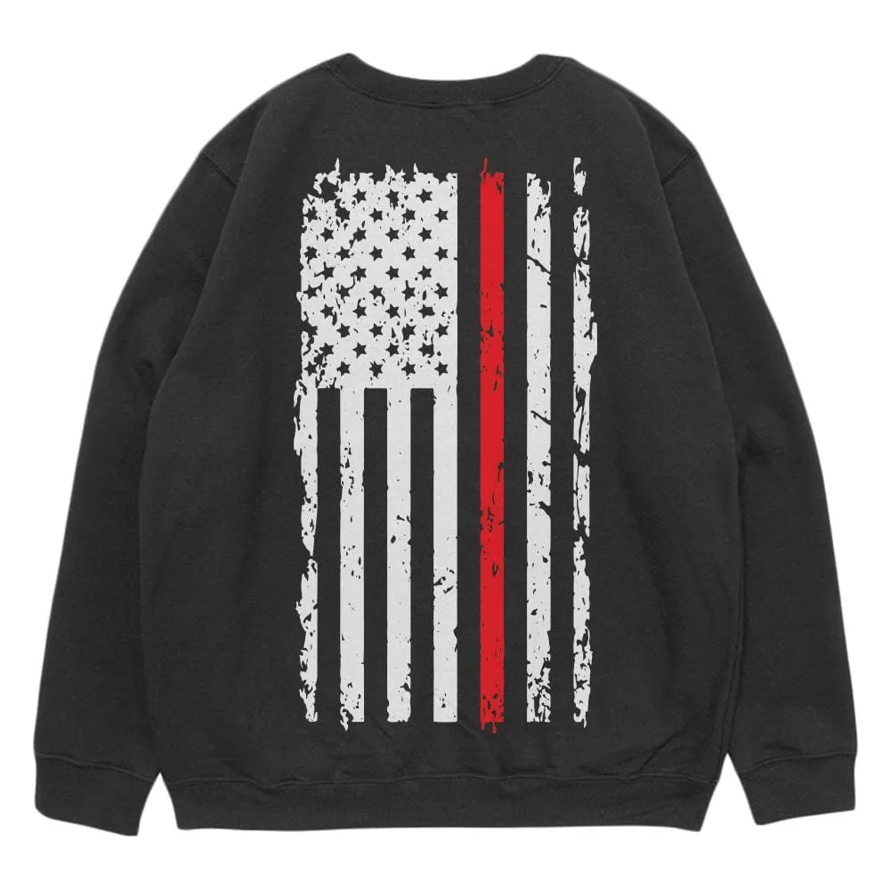 Vintage Flag Red Line Crewneck Sweatshirt