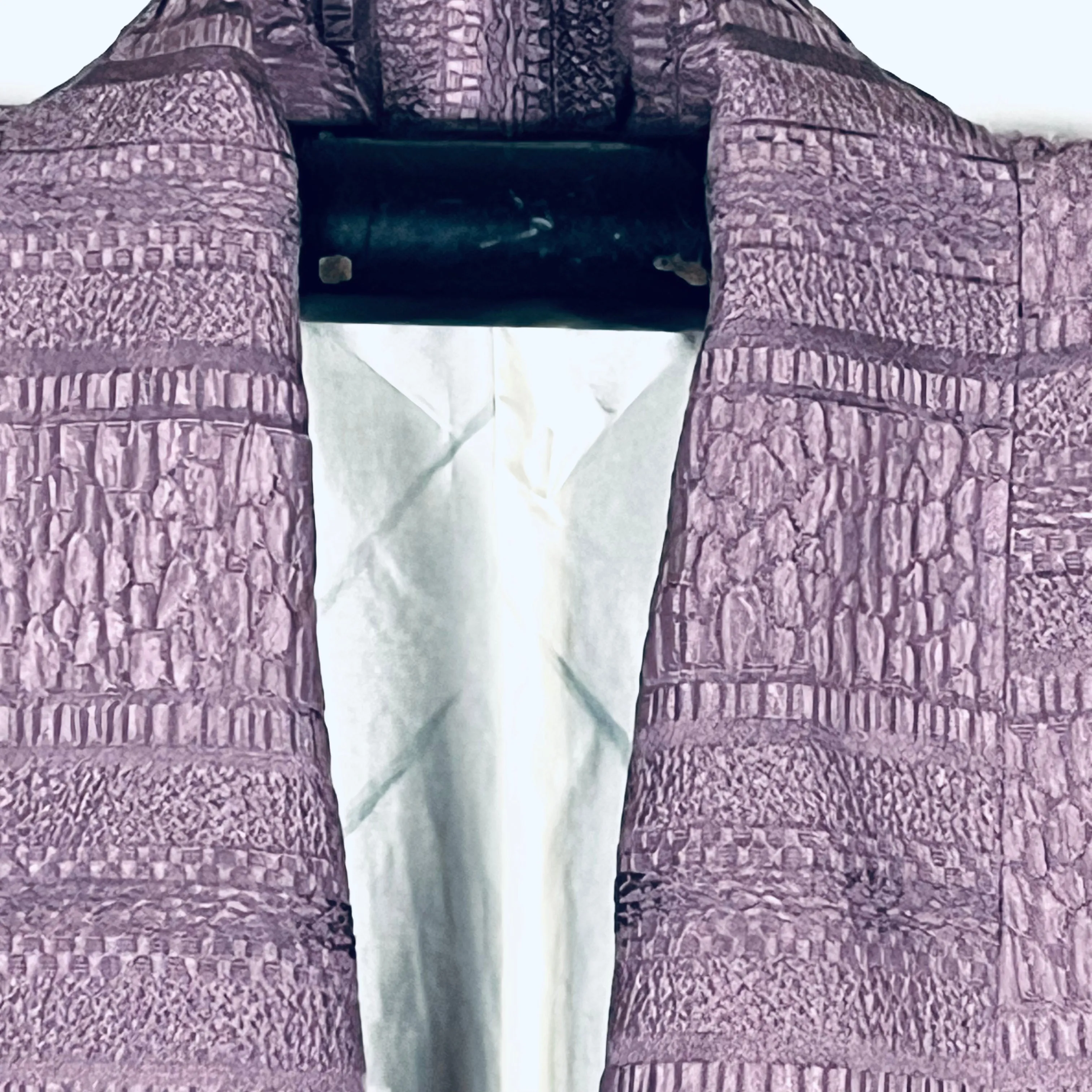 Vintage Japanese patterned  Silk Haori Coat in Silk Style 35"L