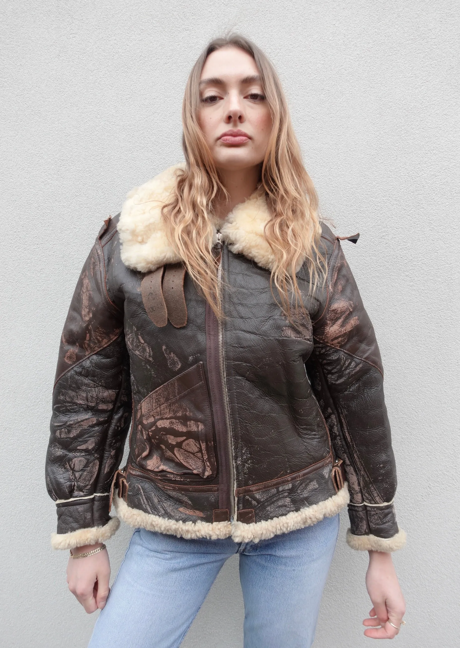 VINTAGE LEATHER PILOT JACKET