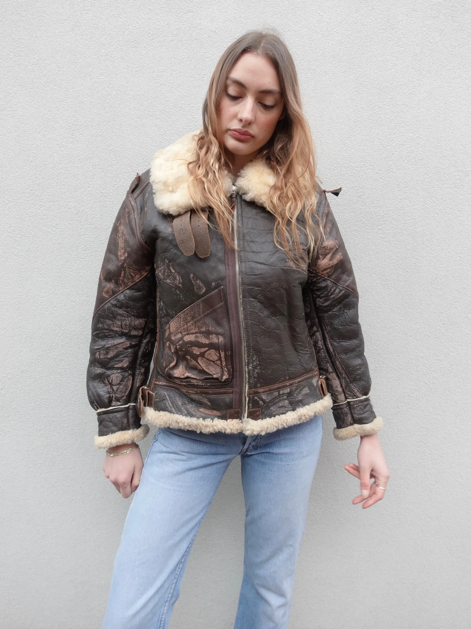 VINTAGE LEATHER PILOT JACKET