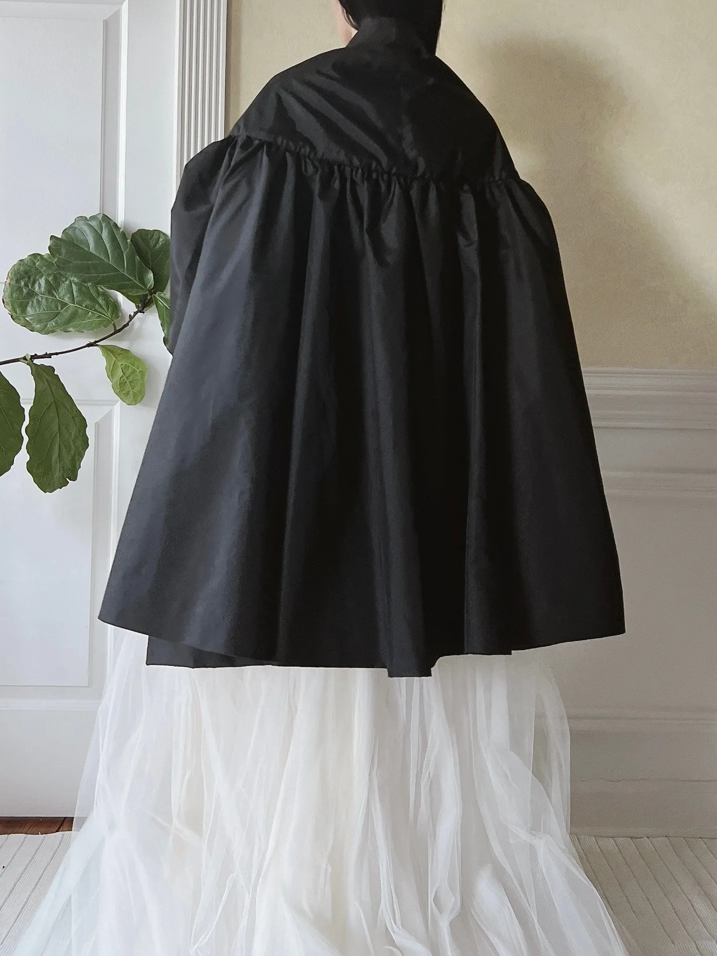 Vintage Silk Taffeta Opera Coat - OSFM