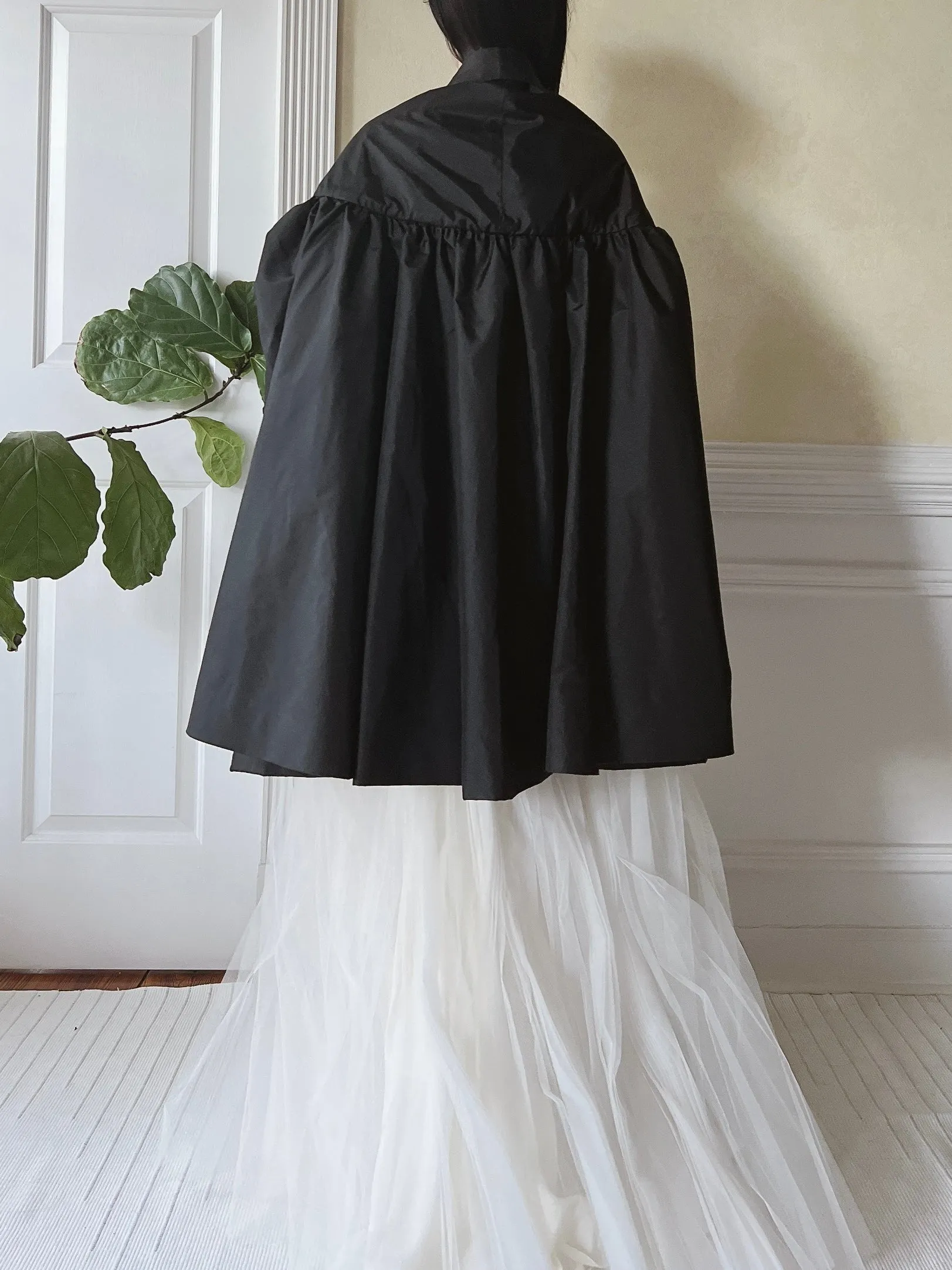 Vintage Silk Taffeta Opera Coat - OSFM
