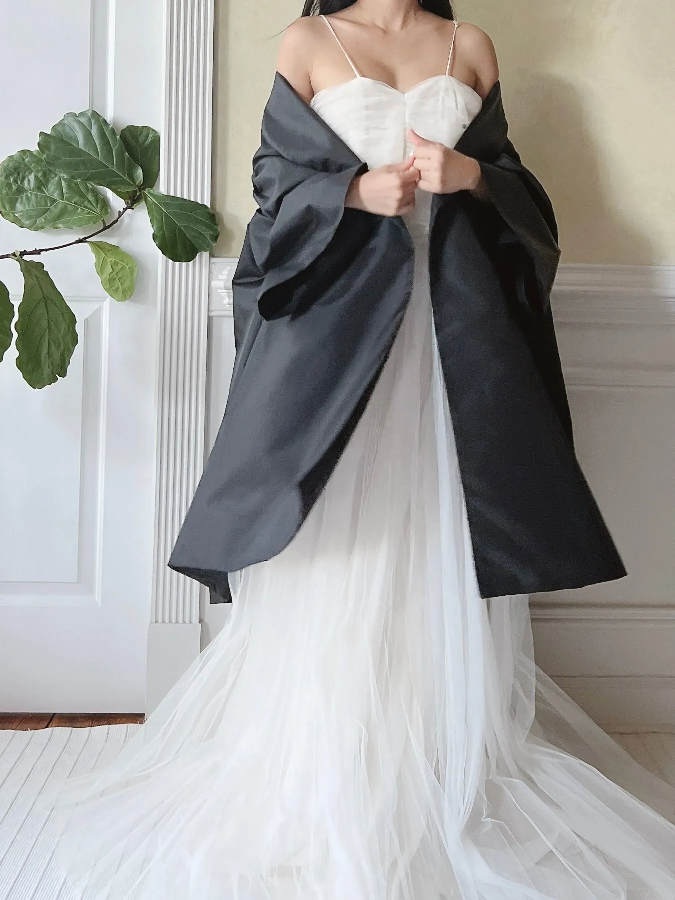 Vintage Silk Taffeta Opera Coat - OSFM