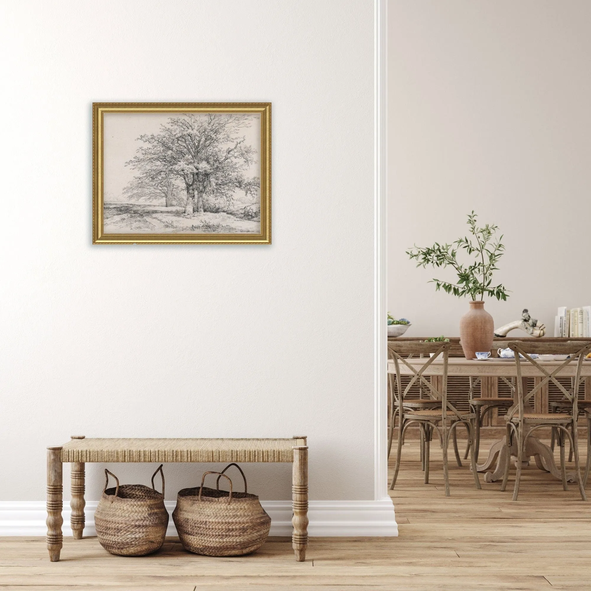 Vintage Tree Sketch Art Print
