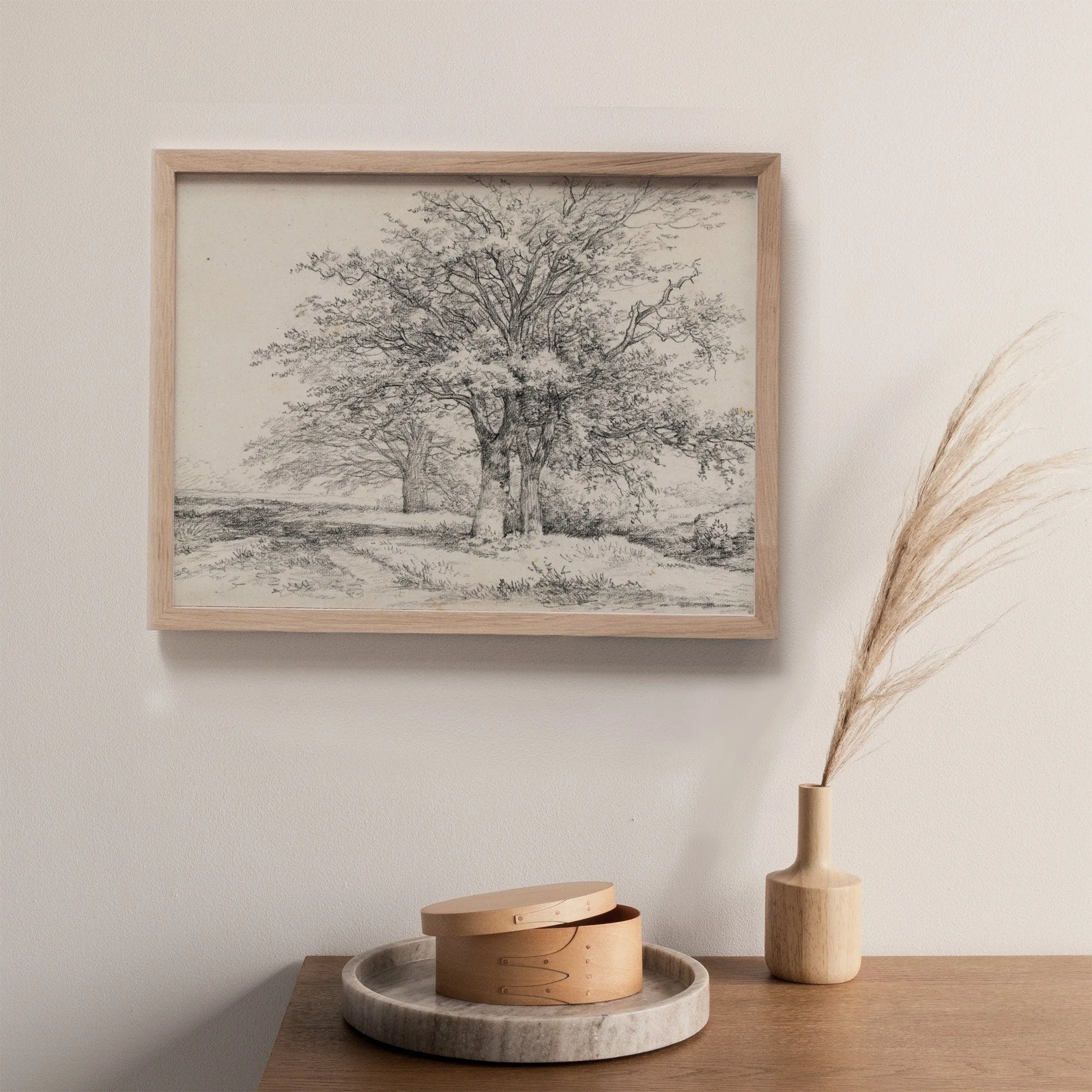 Vintage Tree Sketch Art Print