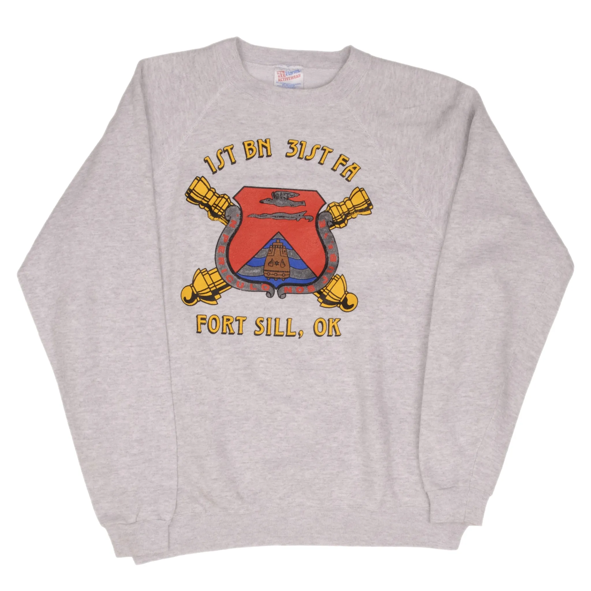 VINTAGE US ARMY 1ST BN 31TH FA FORT STILL OK SWEATSHIRT 1990S XL MADE IN USA