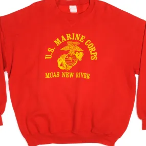 VINTAGE US MARINE CORPS MCAS NEW RIVER SWEATSHIRT SIZE 2XL 1980s