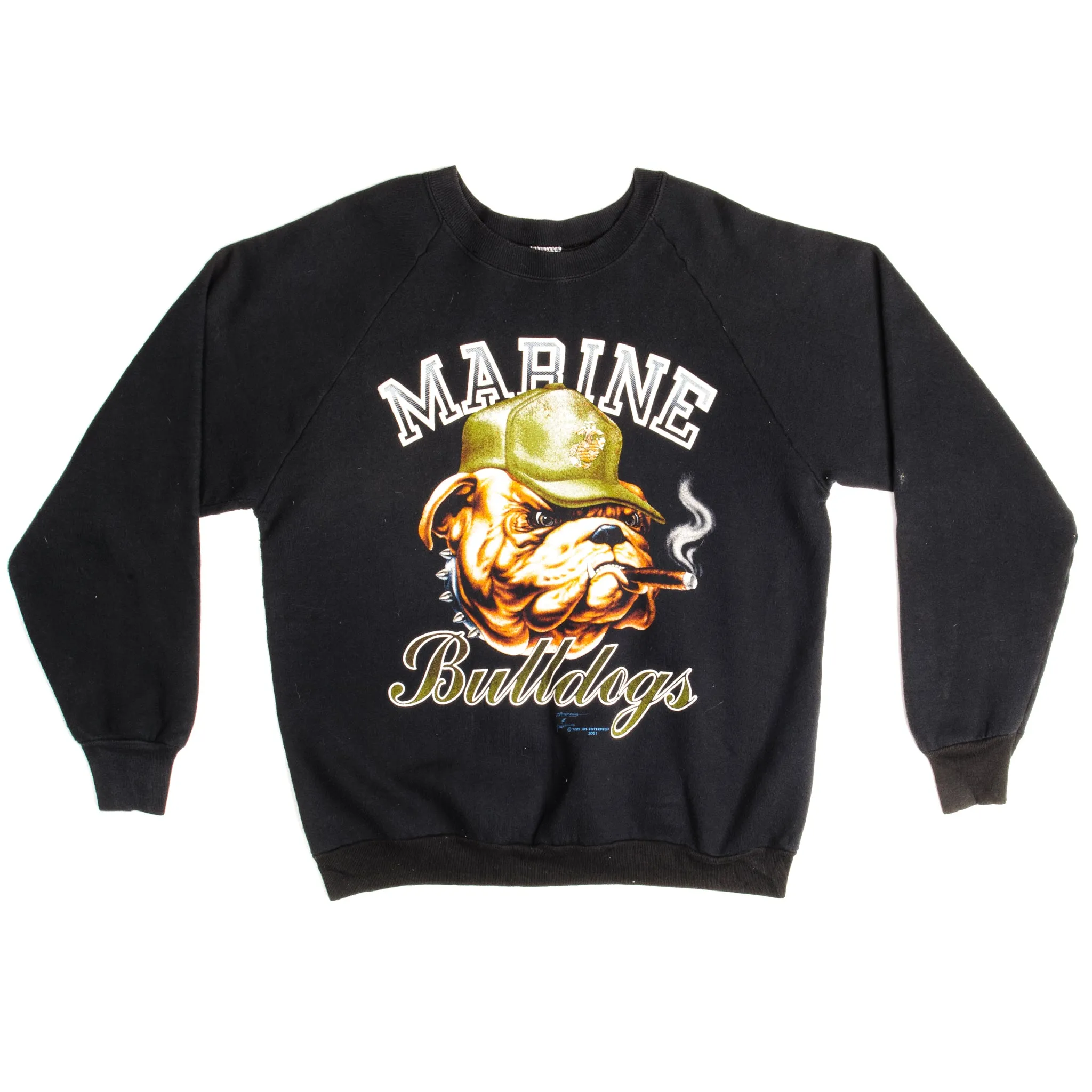 VINTAGE USMC BULLDOGS SWEATSHIRT 1988 SIZE LARGE MADE IN USA