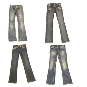 Y2k Unique Branded Flare Jeans (DR-029)